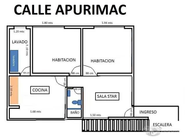 ALQUILER DEPARTAMENTO 3ER PISO DE 2 HABITACION — foto 1
