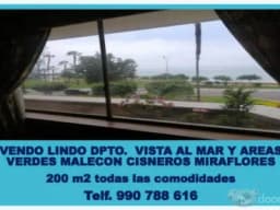 MIRAFLORES VENDO DEPARTAMENTO VISTA AL MAR MALECON CISNEROS