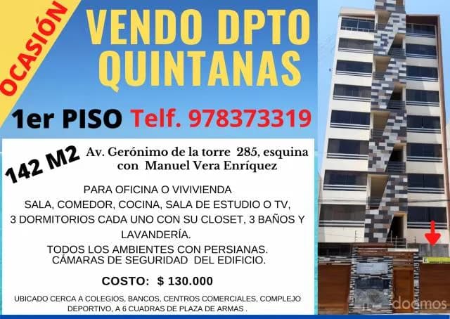 VENTA DPTO 1ER PISO LAS QUINTANAS — foto 1