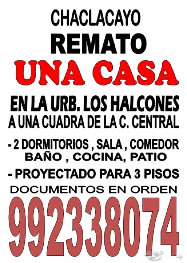 REMATO CASA CHACLACAYO URB. LOS HALCONES — foto 1