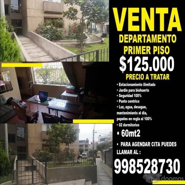 Departamento SAN BORJA 2 DORMITORIOS 1 BAÑO — foto 3