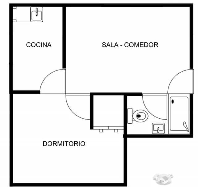 Departamento de 1 dormitorio semi amoblado en Breña — foto 2