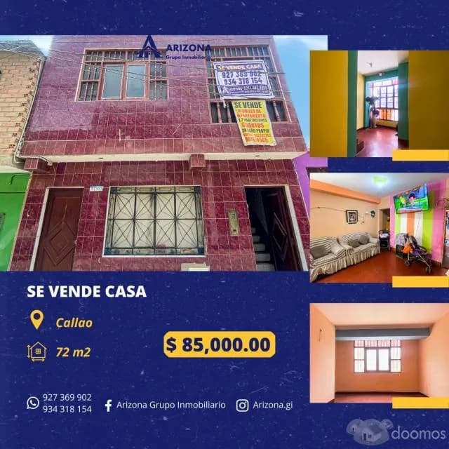 ID 0042 - CASA EN VENTA DE 4 PISOS - CALLAO — foto 1