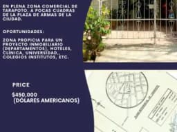 Vendo Propiedad en Cercado de Tarapoto Ideal Para Proyecto Inmobiliario u Otros