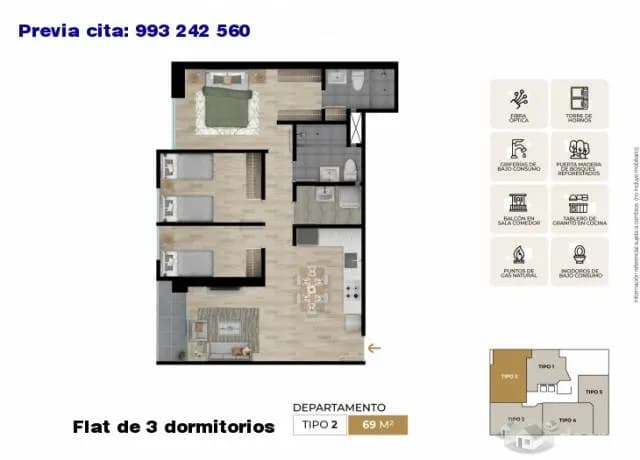 Departamento Estreno 3 Dormitorios en Lince — foto 11