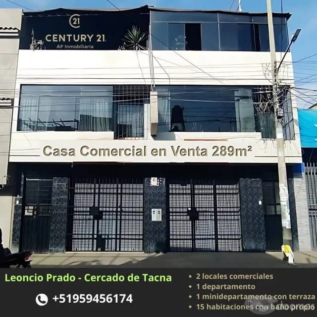 Casa Comercial en Venta Leoncio Prado - Tacna — foto 1