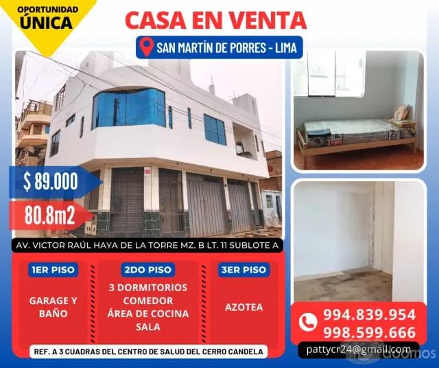Casa en Venta en San Martin de Porres, Lima — foto 1