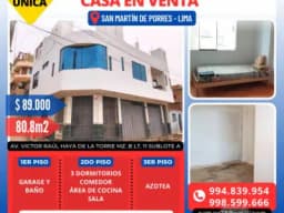 Casa en Venta en San Martin de Porres, Lima