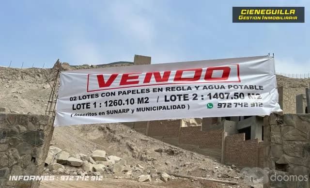Vendo 2 terrenos en CIENEGUILLA, Primera Etapa — foto 2