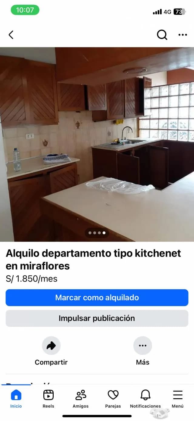 Alquilo amplio kitchenet en miraflores — foto 4