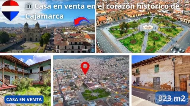 Casa En Venta 823M2 – En El Corazón Histórico De Cajamarca — foto 1