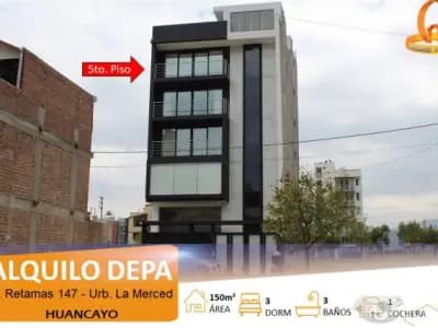 AMPLIO DEPARTAMENTO EN ALQUILER EN LA URB. LA MERCED, HUANCAYO
