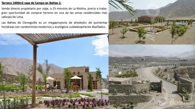 Terreno 1000m2 casa de Campo en Bahias 2 — foto 1