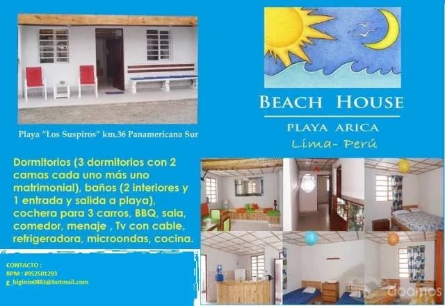 Alquiler de casa playa Arica Lurin — foto 1