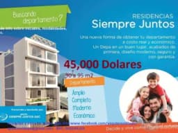 Departamento a 45,000 Dolares 90 a 95 m2