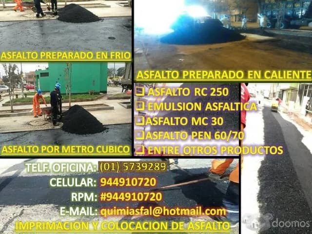 VENTAS DE ASFALTOS RC-250 Envios a lima y provincias — foto 1