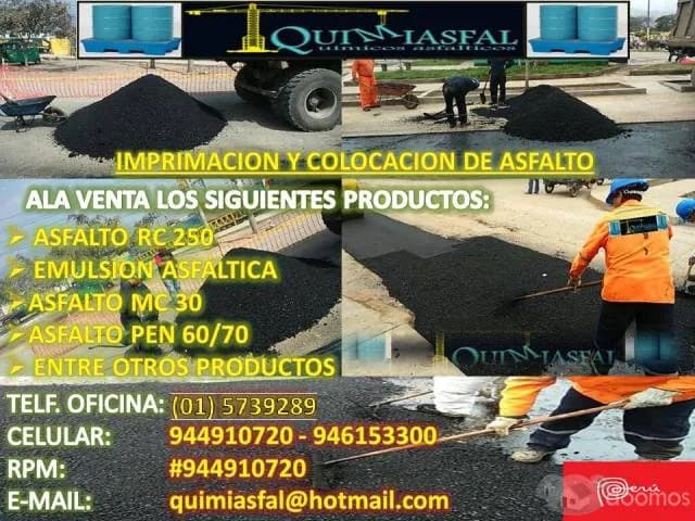 QUIMIASFAL PERÚ VENTA DE ASFALTOS RC-250 — foto 1
