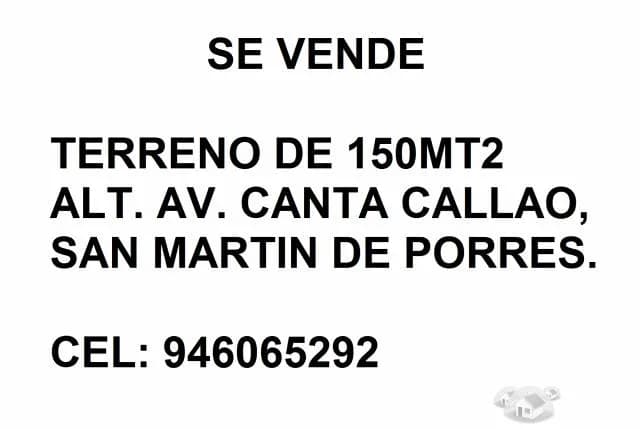 SE VENDE TERRENO DE 150M2 — foto 1