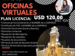 OBTEN TU LICENCIA FUNCIONAMIENTO A NOMBRE DE TU EMRESA CON UNA OFICINA VIRTUAL CONFIABLE
