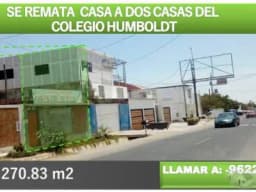 SE REMATA EXCELENTE CASA  AL COSTADO DEL COLEGIO HUMBOLDT