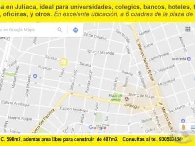 VENDO CASA EN JULIACA, EXCELENTE OCASION,ideal para universidades, colegios, bancos, hoteles, tienda comercial, oficinas, casinos y otros