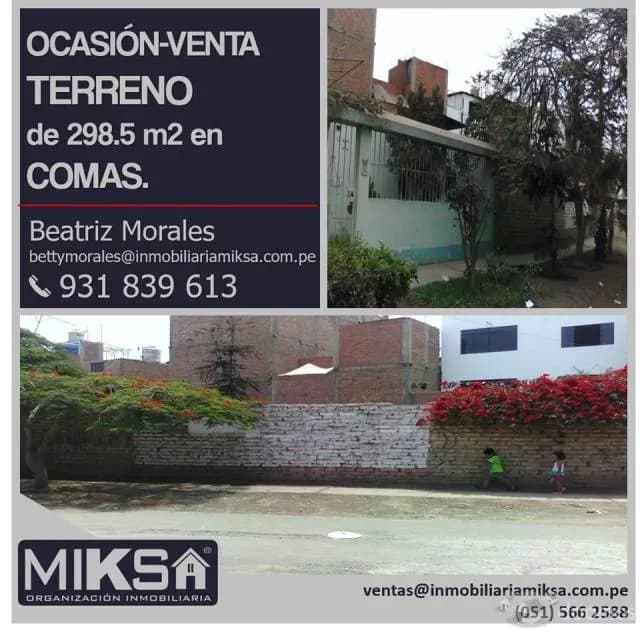 OCASIÓN-VENTA	TERRENO de 298.5 m2 en COMAS. — foto 1