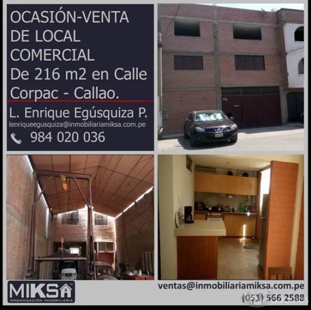 OCASIÓN-VENTA DE LOCAL COMERCIAL De 216 m2 en Calle Corpac -Callo — foto 5