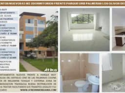 DEPARTAMENTOS NUEVOS 63 M2 2 DORMITORIOS FRENTE A PARQUE URB. PALMERAS LOS OLIVOS DESDE $ 62.000