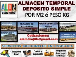ALMACEN PARA MERCADERIAS TEMPORAL POR M2 O KILOGRAMOS