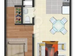 Minidepartamento de 1 habitacion