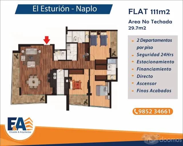 VENTA DE DEPARTAMENTOS EN EDIFICIO DE NAPLO "ESTURION" PRE ESTRENO — foto 5