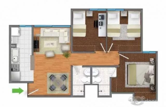 3 dormitorio 2 baños — foto 1