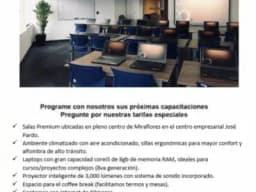 Alquiler de salas para capacitaciones en Miraflores