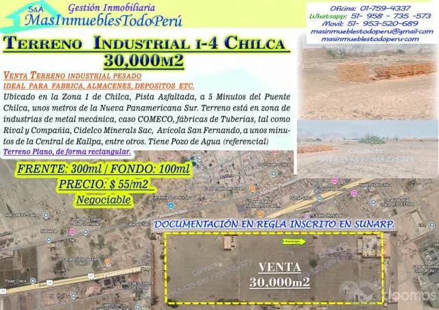 Remate Terreno Industrial I4 en Chilca 30,000m2 — foto 6