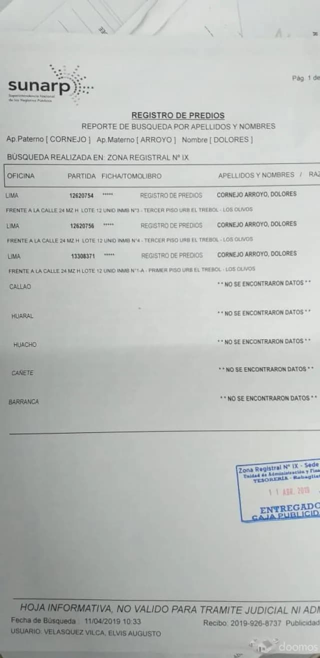 REMATO 3 DEPARTAMENTOS EN LOS OLIVOS — foto 2