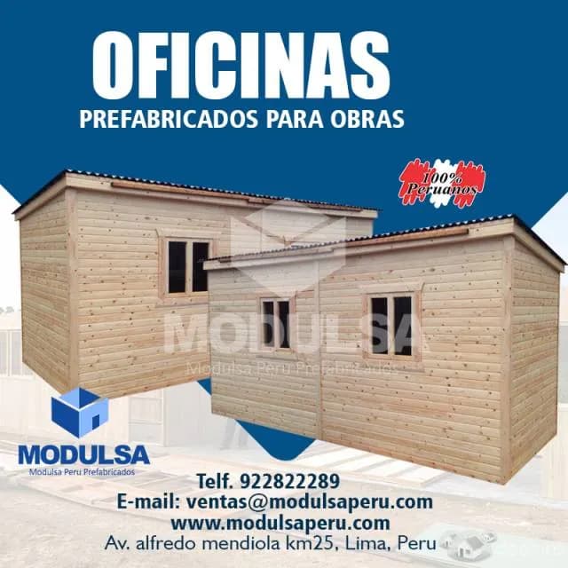 ALMACEN, OFICINAS,MODULOS CASETAS PREFABRICADAS DE MADERA - EN LIMA PERU — foto 2
