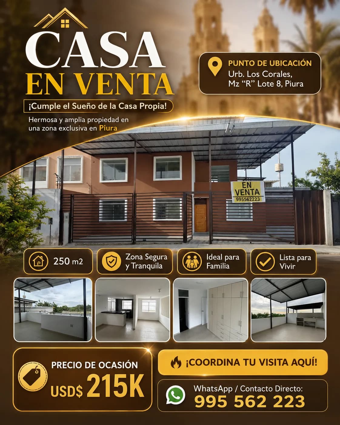 🏡 CASA EN VENTA EN PIURA – URB. LOS CORALES — foto 1